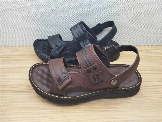 2023年夏季新品豪行13255611纯牛皮平底男士沙滩鞋凉拖鞋 商品图1