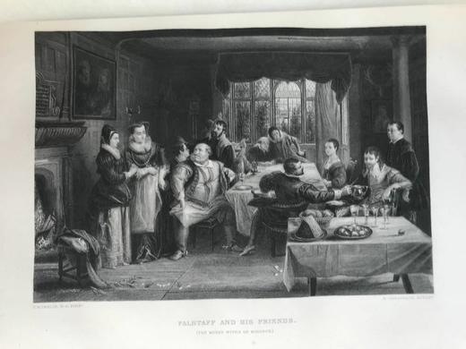 8开本 约19世纪中期 殿版莎士比亚作品集（全3卷，含传记卷） 40余幅精美钢版画 真皮精装 商品图8