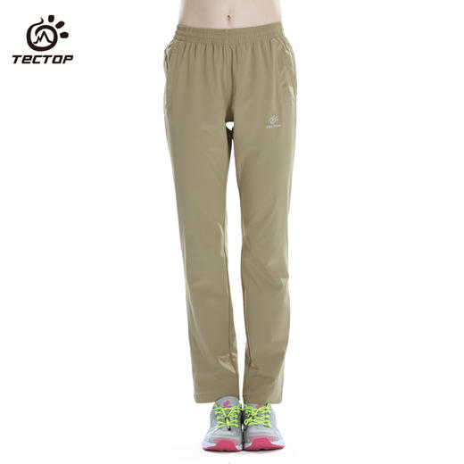 TECTOP/探拓运动休闲裤女薄款弹力速干裤大码直筒长裤跑步裤宽松 商品图2