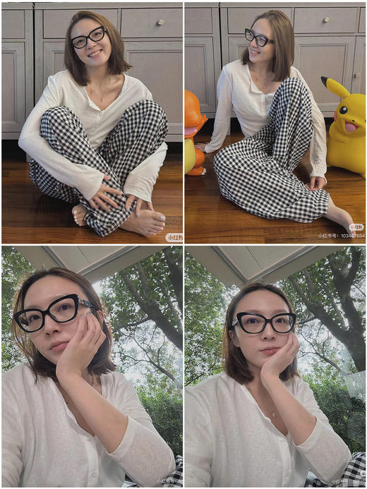 HIDEMI 【当当同款】圆领纽扣极简春夏松弛感亨利领自然棉长袖外穿宽松t恤女 商品图1