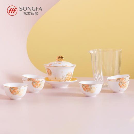 8头花团锦兔茶具 商品图0