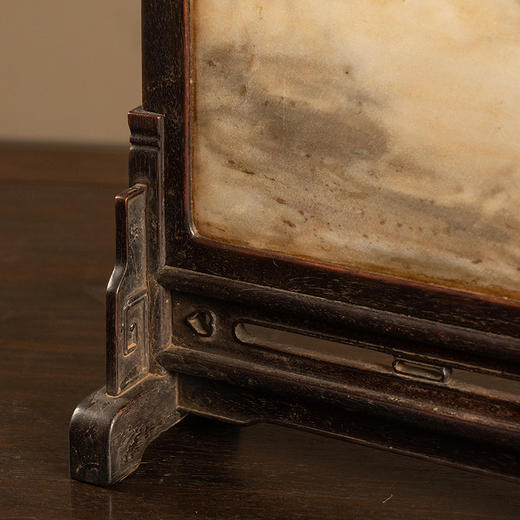 清 紫檀镶云石砚屏 商品图1