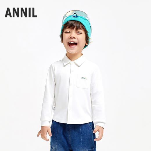 男童翻领针织上衣秋季新款安奈儿童装实体店同款XB431693 商品图1