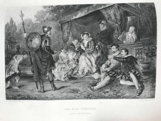 8开本 约19世纪中期 殿版莎士比亚作品集（全3卷，含传记卷） 40余幅精美钢版画 真皮精装 商品图9