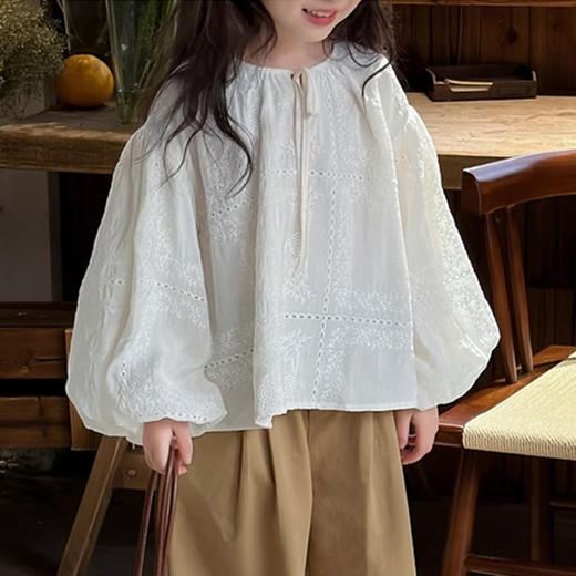 裁缝学苑TQ119女童衬衫纸样衬衣儿童灯笼袖上衣童装做衣服打版裁剪图 商品图3