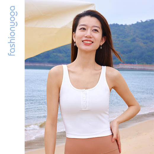 FY14227圆领纽扣基础背心 商品图7