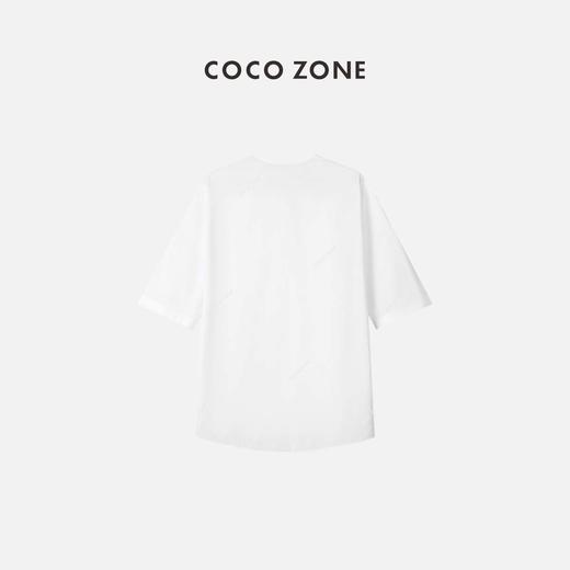 COCO ZONE 2023新款时尚中袖夏季拉链V领衬衫上衣 23C18313 商品图6