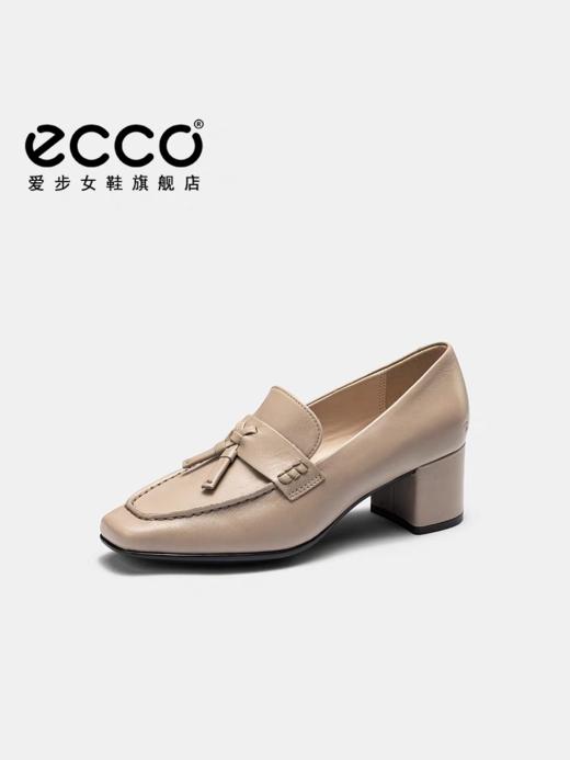 【女鞋开新季】【新品】BF楼ECCO爱步女鞋粗跟高跟鞋 新款真皮乐福鞋法式小皮鞋 型塑290943吊牌价1799现价1619 商品图1