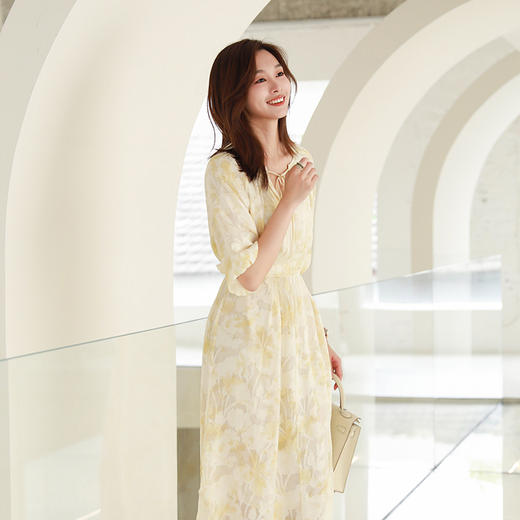 （老板娘自留款）火桐hooton剪花肌理感真丝连衣裙YT666 商品图1