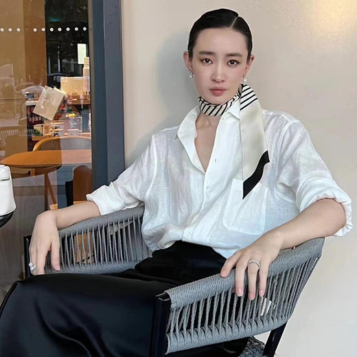 老钱风亚麻衬衫+阔腿裤， 优选亚麻材质，轻薄、透气。高级、慵懒、松弛感【G】 商品图0