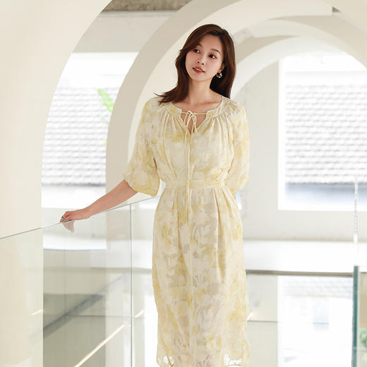 （老板娘自留款）火桐hooton剪花肌理感真丝连衣裙YT666 商品图2