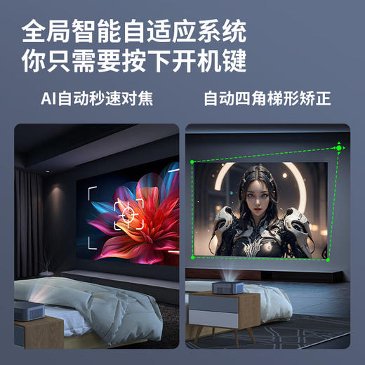 商用 eFound V6投影仪 自动梯形矫正 侧投自动对焦 封闭光机 商品图7