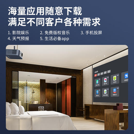 商用 eFound V6投影仪 自动梯形矫正 侧投自动对焦 封闭光机 商品图5