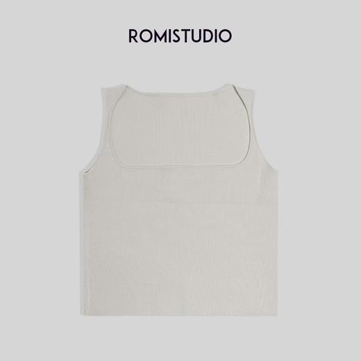 ROMI STUDIO-B 复古小众 气质显瘦修身纯色吊带M3184/T3184 商品图2