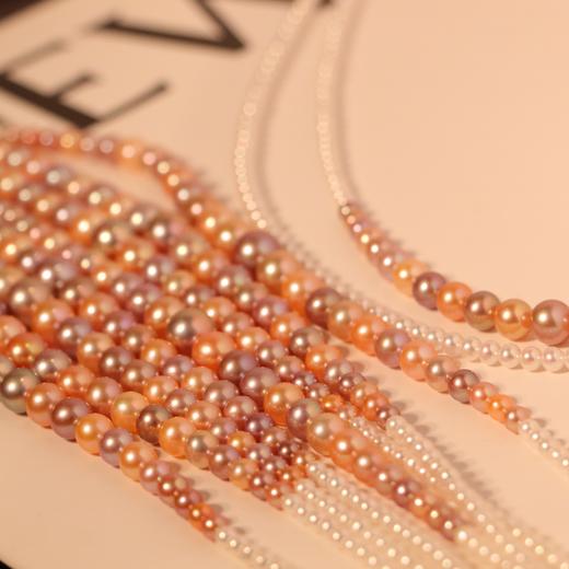 甄珠贝【城堡】幻彩珍珠塔链 天然无核淡水珍珠3-9mm 正圆基本无暇 商品图4