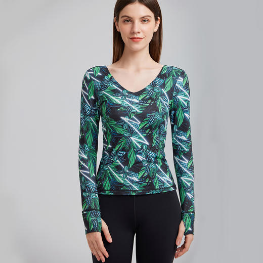 F06370凡圣瑜伽塑型美体瑜珈服长袖T恤 商品图8