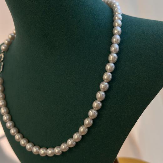 甄珠贝 出口单精选 6.5-7mm米珠项链 bao亮强光 镜面 商品图3