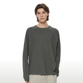 WassupHouse 华夫格插肩长袖