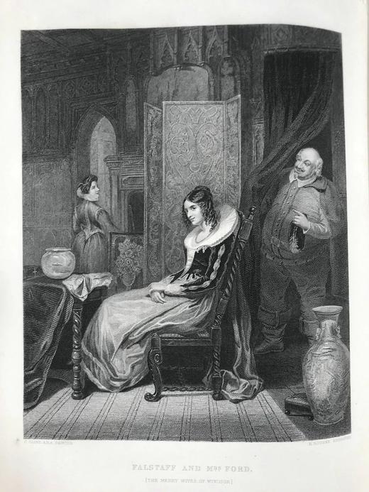 8开本 约19世纪中期 殿版莎士比亚作品集（全3卷，含传记卷） 40余幅精美钢版画 真皮精装 商品图7