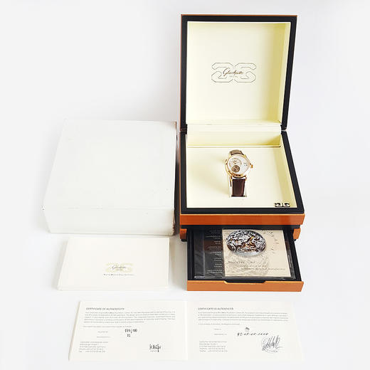 【95新正品】格拉苏蒂PANO CLASSIC系列18K玫瑰金39MM陀飞轮大日历自动机械机芯男表93-01-01-01-04 020724NJS09 商品图10