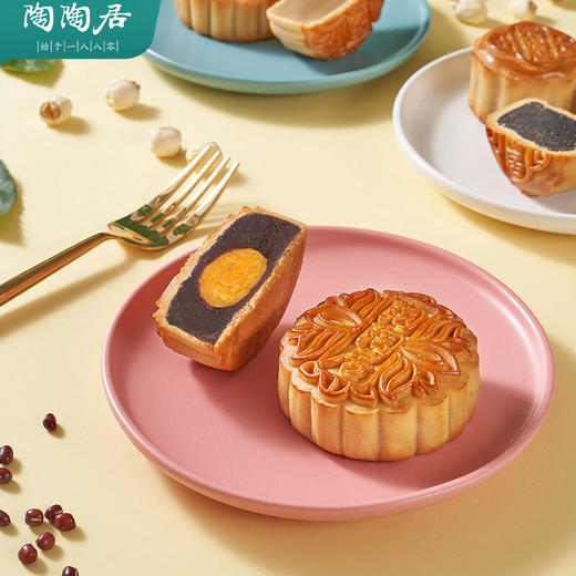 陶陶居陶陶居月饼伴月中秋礼品广式月饼 陶陶花月礼盒530g6饼3口味 混合馅 530g 6枚装 商品图3