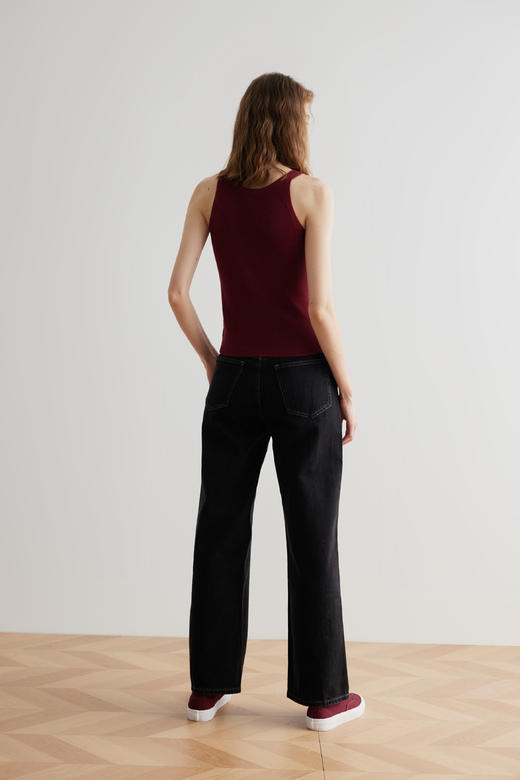 COCO ZONE夏季时尚女士无袖针织背心通勤简约修身上衣CC1B1032 商品图2