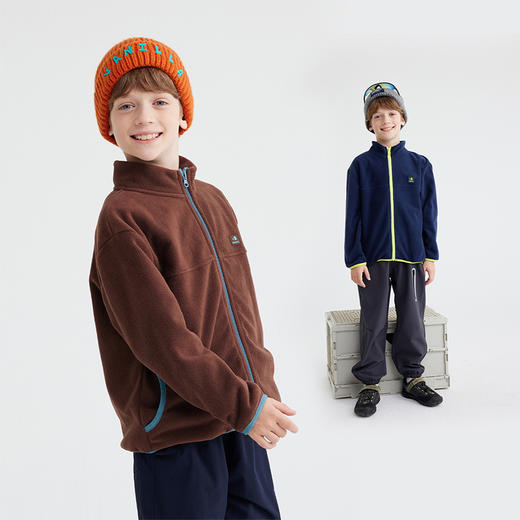 【5A防静电】儿童撞色百搭摇粒绒外套 PQWT2402 商品图2