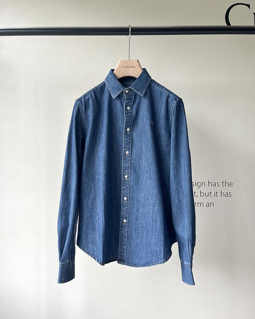 单品包邮现货 THS 8.10-无 RL家 女士 马球经典牛仔水洗棉衬衫 BG2757 商品图6