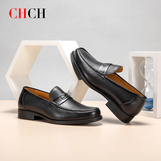 CHCH平衡鞋牛皮革一脚蹬简约商务男鞋CM1A6171 商品图1