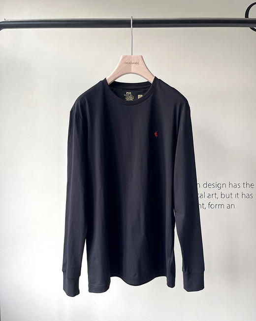 单品包邮现货 THS 8.10-无 RL家 马球经典小马刺绣长袖T恤 4色 QH440 商品图6