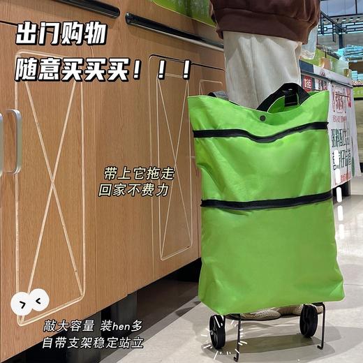 【家居百货】【可变形拖轮购物车】能背能拖超实用！帆布制成 坚固耐用随意买买买，可劲装 多场景使用！露营/旅行/家用/通通搞定 商品图3