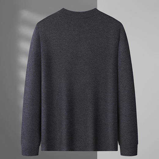 【羊毛】【新款DWP】大依优型大码羊毛衫针织衫圆领加肥加大毛衣大号胖子宽松毛衫男装上衣打底 商品图6