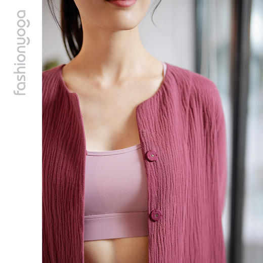 FM11802凡圣瑜伽棉麻禅意按扣外套（不含胸垫） 商品图6