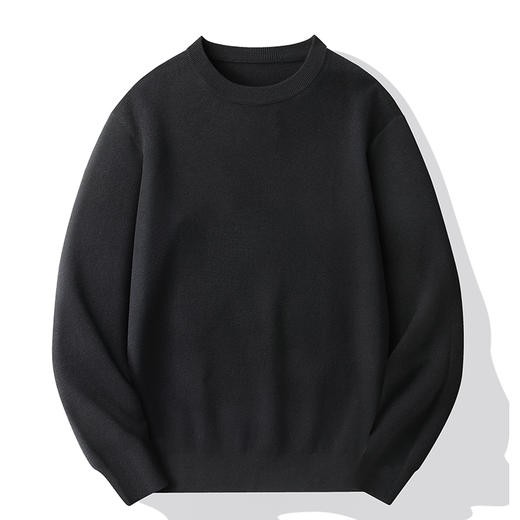 【100%羊毛】【新款DWP】大依优型大码羊毛衫针织衫圆领加肥加大毛衣大号胖子宽松毛衫男装上衣打底 商品图2