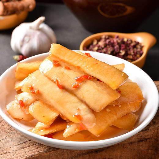 老坛劲辣萝卜皮220g，中辣脆爽，湖北宜昌西陵鲜食泡菜，三峡民俗风味小吃 商品图1