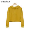 oldcolour秋季新款纯色连帽卫衣高腰开叉半身裙女GP31141007 商品缩略图2
