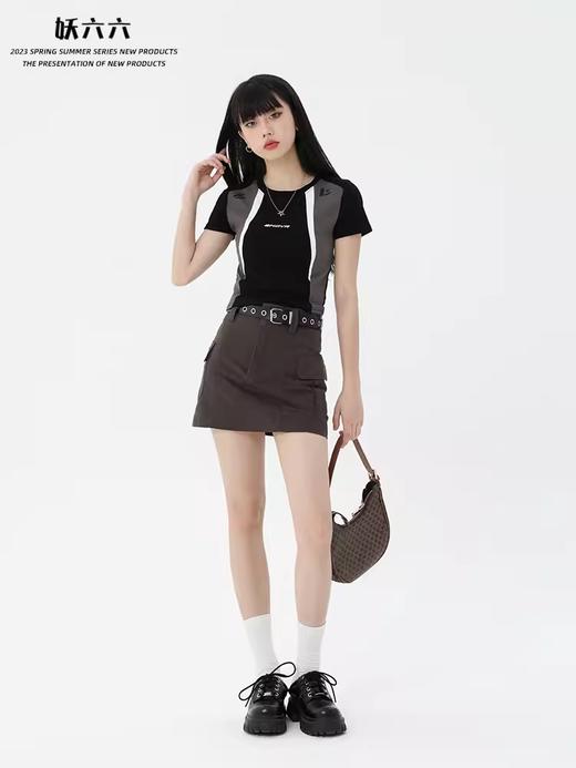 <曾小咸推荐>微信粉丝秒杀专场 仅此今天 活动结束下架  工装牛仔半身裙女2023夏新款时尚百搭高腰口袋休闲A字短裙日常159 立减89.01 秒杀69.99！！ 商品图4