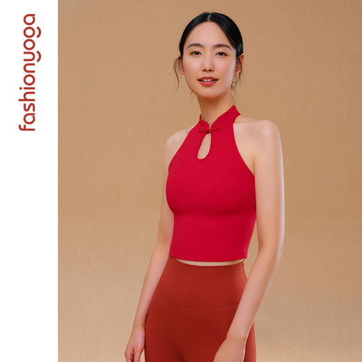 FC12252凡圣瑜伽新中式国风瑜伽背心 商品图7