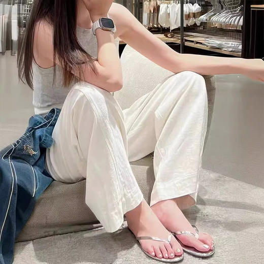 老钱风亚麻衬衫+阔腿裤， 优选亚麻材质，轻薄、透气。高级、慵懒、松弛感【G】 商品图3