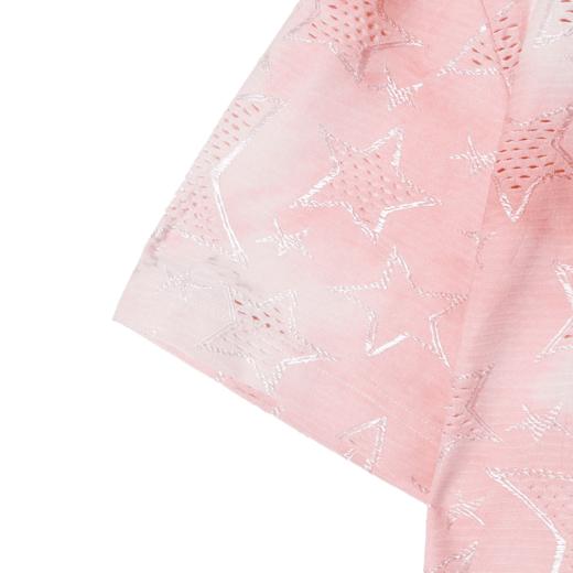 T1610夏季新款时尚星星印花男士短袖百搭镂空设计上衣潮流宽松T恤 商品图4