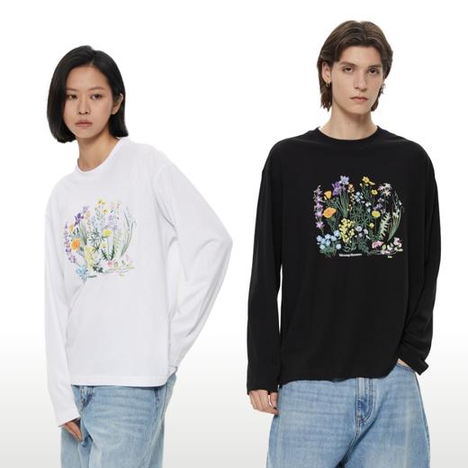 WassupHouse 花群云朵纱长袖T恤 商品图3