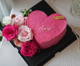 玫红色鲜花爱心（需提前5小时预定）