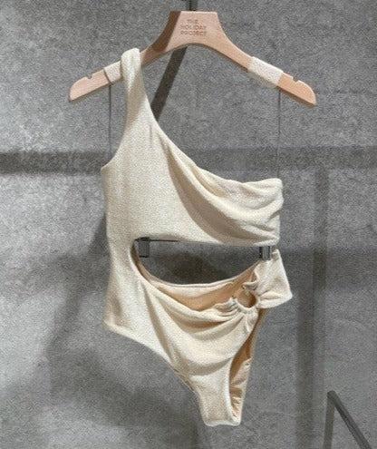 Jade Swim - Layne One Piece - Sandstone Terry - 女装 - 连体泳衣 - 黄色 商品图0