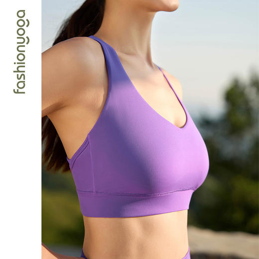 FC12152凡圣瑜伽网纱叠穿美背运动内衣裸感透气弹力软糯健身文胸 商品图2