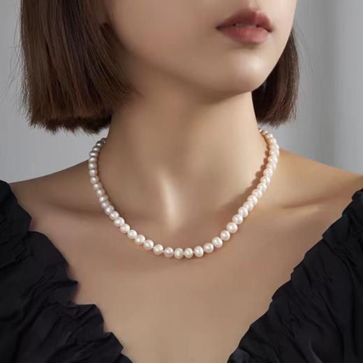 贝诗淡水珍珠项链 | 温润透亮 圆润饱满 简约奢华不失优雅 不挑年龄的美 商品图3