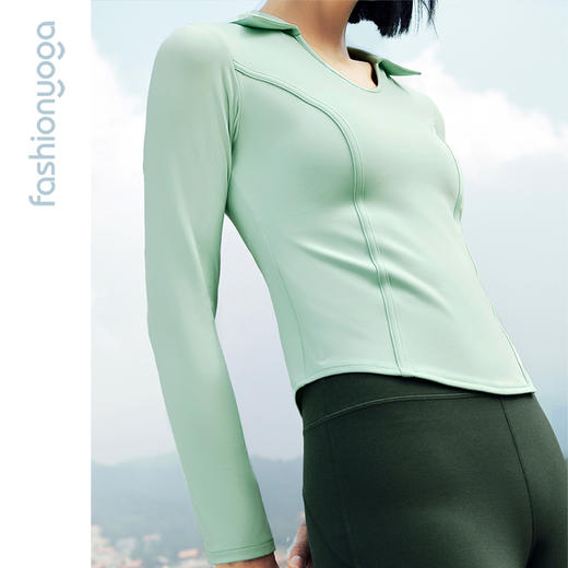 FC13371时尚U领鱼骨长袖 商品图2