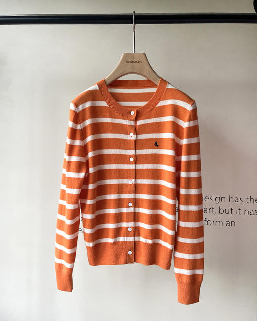 单品包邮现货 THS 8.10-无 RL家 马球小马标刺绣羊绒条纹开衫 2色 BM3151 商品图8