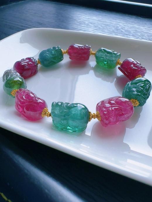 30.7g 雕刻碧玺手链 商品图5