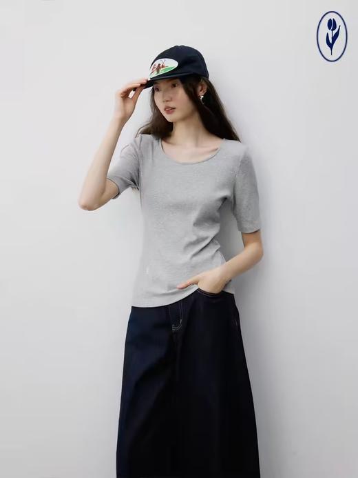 shyshystill/shy202207003/修身简单日常短袖t恤 商品图1