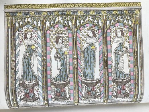 48*30cm套色版画巨册！1780年 英国古代雕塑与绘画版画集 百余幅版画插图（含2幅展开图）30余幅手工上彩 全真皮 商品图10